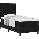 vidaXL Krevet s kutijom opruga s madracem Crna 90x200 cm Tkanina Cijene