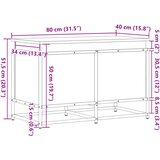  Kutija za pohranu boja hrasta 80x40x51,5 cm konstruirano drvo | shoptok.hr
