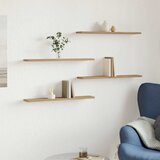  Zidne police 4 kom boja hrasta 60x20x1,5 cm konstruirano drvo | Eponuda.com