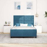 vidaXL Postelja Temno Modra 140x200 cm Velur, (22049285) | Shoptok.si