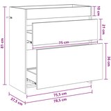  Kabinetski ormarić ispod umivaonika Bijela 78,5 x 37,5 x 81 cm | shoptok.hr