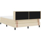  Krevet s opruga kutije s uzglavljem Krema 200 x 160 cm tkanina | shoptok.hr