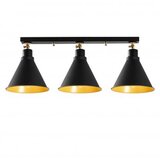 Opviq lights Črna stropna svetilka za 3 žarnice Berceste Short | Shoptok.si