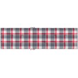 Jastuk za ležaljku crveni karirani (75 + 105) x 50 x 4 cm | shoptok.hr