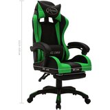  Racing stol z RGB LED lučkami zeleno in črno umetno usnje, (20669389) | Shoptok.si