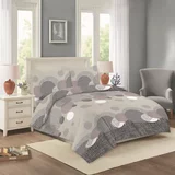 Cotton House Vijolična/bež bombažna posteljnina za zakonsko posteljo/podaljšana 200x220 cm Nora –