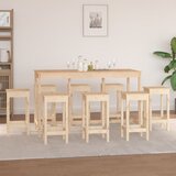  9-dijelni barski set od masivne borovine | shoptok.hr