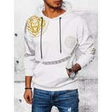 DStreet Bluza męska z kapturem i nadrukiem biała | Shoptok.si