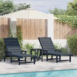 vidaXL ležalniki 2 kosa mornarsko modra 162x53x98.5 cm hdpe Cene