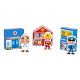 Tooky Toy drvene gradske zgrade i set figurica | shoptok.hr
