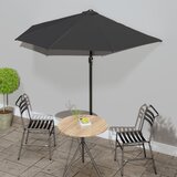 vidaXL Balkonski suncobran crni 270 x 135 x 245 cm polukružni Cijene