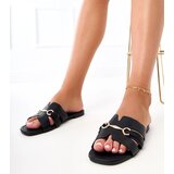 Gemre Black Flip-Flops with Gold Decoration Elamisa Cijene