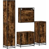  4-dijelni set kupaonskog namještaja boja hrasta drveni | shoptok.hr