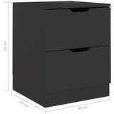  Nočna omarica 2 kosa črna 40x40x50 cm iverna plošča, (20732377) | Shoptok.si