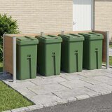  Ograda za kante za smeće Smeđa 315 x 85 x 115 cm Aluminij i WPC | shoptok.hr