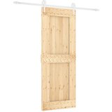  Klizna vrata s priborom za montažu 80 x 210 cm masivna borovina | shoptok.hr
