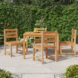 Maison Chic Vrtni stoli - Stol za vrt 4 kosi trdna tikovina JS1596, (21878137) | Shoptok.si