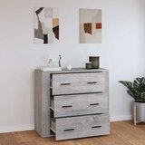  Komoda sivog hrasta sonome 80x33x70 cm od konstruiranog drva Siva | Shoptok.si