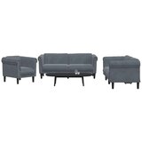  3-dijelni set sofa tamnosivi baršunasti Siva Cijene