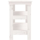  Delovna miza bela 110,5x50x80 cm trdna borovina, (20751369) | Shoptok.si