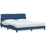 Maison Chic Posteljni okvir - Dvoposteljna postelja - Zakonska postelja brez vzmetnice moder 180x200 cm blago-J4032, (21768779) | Shoptok.si