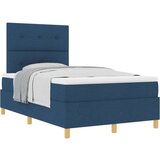  Postelja s pomičnim dnom z vzmetnico modra majhna dvojna tkanina, (22083787) | Shoptok.si