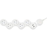 Home Produžni kabel, podesivi, 5 utičnica, 1.5 mm²,1.4 met, USB - NVH 05K / USB Cijene