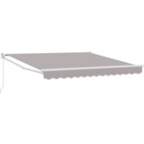vidaXL ročna retraktibilna tenda svetlo siva 350x250 cm, zamenjava tenda tkanine za okvir 3.5x2.5 m svetlo siva | Shoptok.si