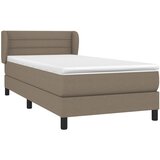  Krevet s oprugama i madracem smeđesivi 90x190 cm od tkanine | shoptok.hr