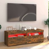 TV ormarić s LED svjetlima boja dimljenog hrasta 120x35x40 cm | shoptok.hr