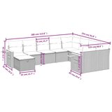  10-dijelni set vrtnih sofa od poliratana s jastucima sivi | shoptok.hr