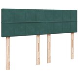 vidaXL Box spring postelja z vzmetnico temno zelena 140x200 cm žamet | Shoptok.si
