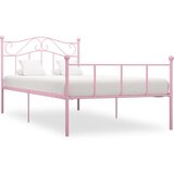 Posteljni okvir roza kovinski 90x200 cm | Shoptok.si