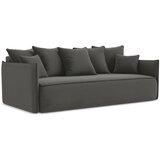 Makamii Temno siva žametna raztegljiva/s prostorom za shranjevanje sedežna garnitura 225 cm Hula – | Shoptok.si