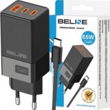Beline OMREŽNI POLNILEC 65W 2X USB-C + 1X USB PD 3.0 QC 3.0 ČRN, (21974783) Cene