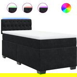 Maison Chic Box spring postelja - Vzmetna postelja z vzmetnico črna 80x200 cm žamet SL23209, (21880215) | Shoptok.si