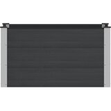  Povišena vrtna gredica Crna 100 x 50 x 54 cm WPC i aluminij | shoptok.hr