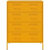 vidaXL Komoda gorčično rumena 68x39x89 cm jeklo | Shoptok.si