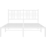  Metalni okvir za krevet s uzglavljem bijeli 120 x 190 cm | shoptok.hr
