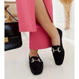 Gemre Black velour loafers with rhinestones Fabrizia | shoptok.hr