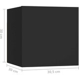  4-dijelni set TV ormarića crni od iverice | shoptok.hr