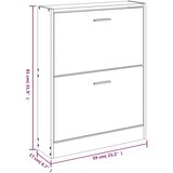 Ormarić za cipele sjajni bijeli 59x17x108 cm konstruirano drvo | shoptok.hr