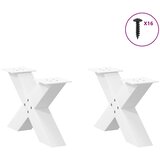  Noge za klub stolić u obliku slova X, 2 kom, bijele, 60 x (30-31) cm, čelik | Eponuda.com