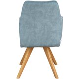 Linea Natura naslanjač, les, tekstil barve hrasta, žadasto zelena | Shoptok.si