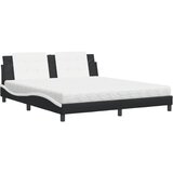  The Living Store Postelja z vzmetnico črna in bela 180x200 cm umetno usnje - Postelja, (21498878) | Shoptok.si