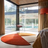 Flair Rugs Opečnato oranžna ročno tkana volnena okrogla preproga ø 150 cm Mia Segment – | Shoptok.si