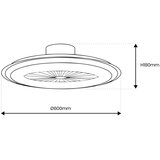  LED prigušiva plafonska lampa sa ventilatorom ZEPHYR LED/48W/230V zlatna + daljinski upravljač | Eponuda.com