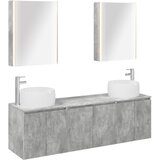 Set ormarića za kupaonicu 5 kom. Betonska siva | shoptok.hr