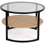 Bonami Essentials Črna/v naravni barvi okrogla klubska mizica v hrastovem dekorju ø 68 cm Zanu – | Shoptok.si