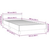  Okvir za krevet bez madraca smeđesivi 100 x 200 cm od tkanine | shoptok.hr